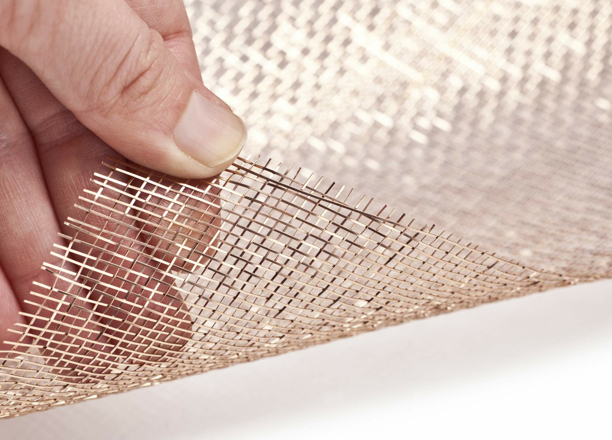 Brass wire mesh - TRIPLE - MeshArt Dorstener Drahtwerke - for interior  design / elongated mesh / golden